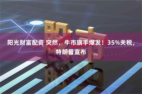 阳光财富配资 突然，牛市旗手爆发！35%关税，特朗普宣布